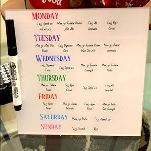 Beachbody Workout whiteboard